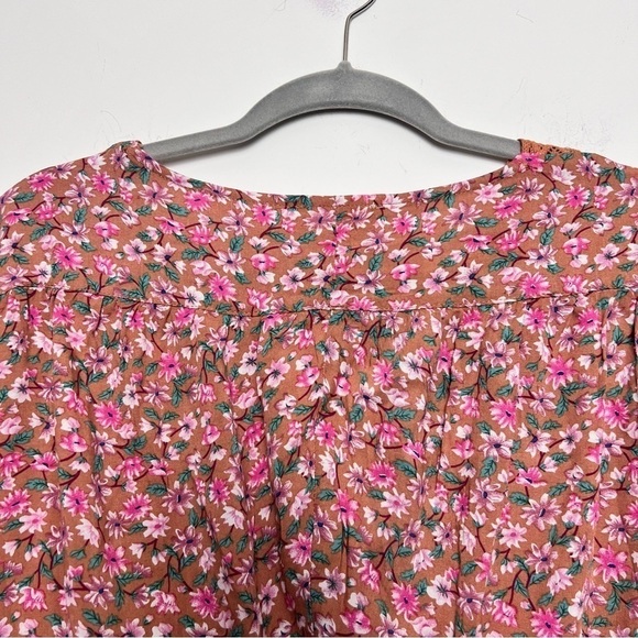 Easel Floral Lace Peasant Bohemian Spring Loose Blouse NEW M - Picture 12 of 14